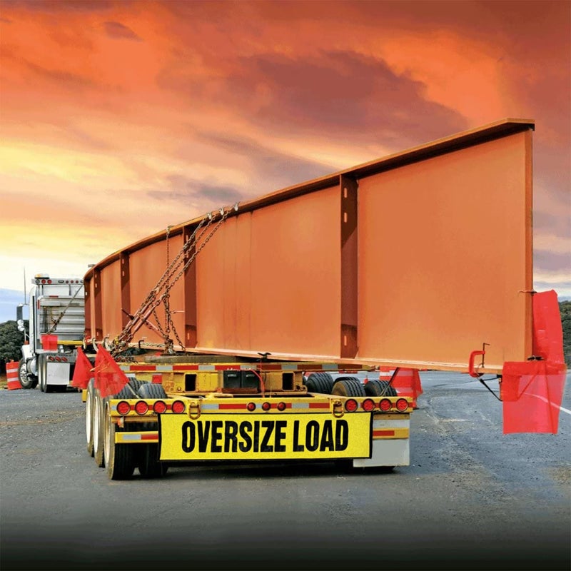 VULCAN Flags, Oversize Load Banners, and Magnets Kit - Includes 2 Stretch Cord Oversize Load Banners, 4 Magnets, 4 Red Flags, 4 Orange Flags, and A High-Viz Vented Storage Bag - Image 2